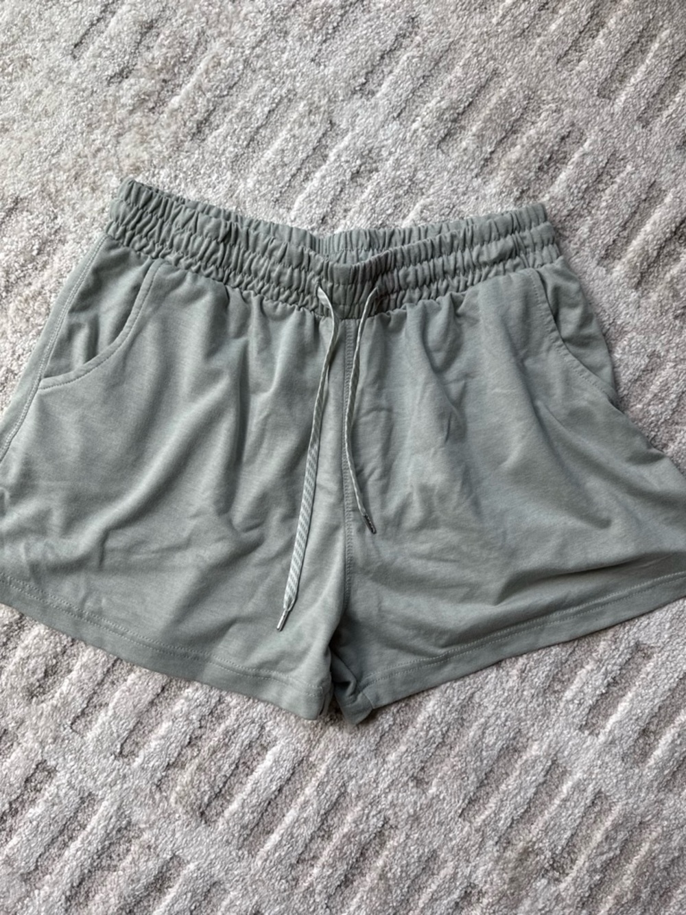 Everyday Active Drawstring Shorts — Sage Green